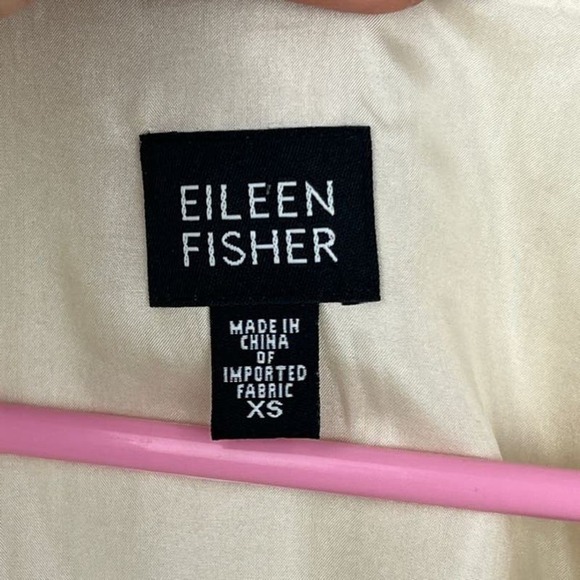 Eileen Fisher Ivory button down 100% silk jacket cardigan womens size xs - Picture 6 of 7